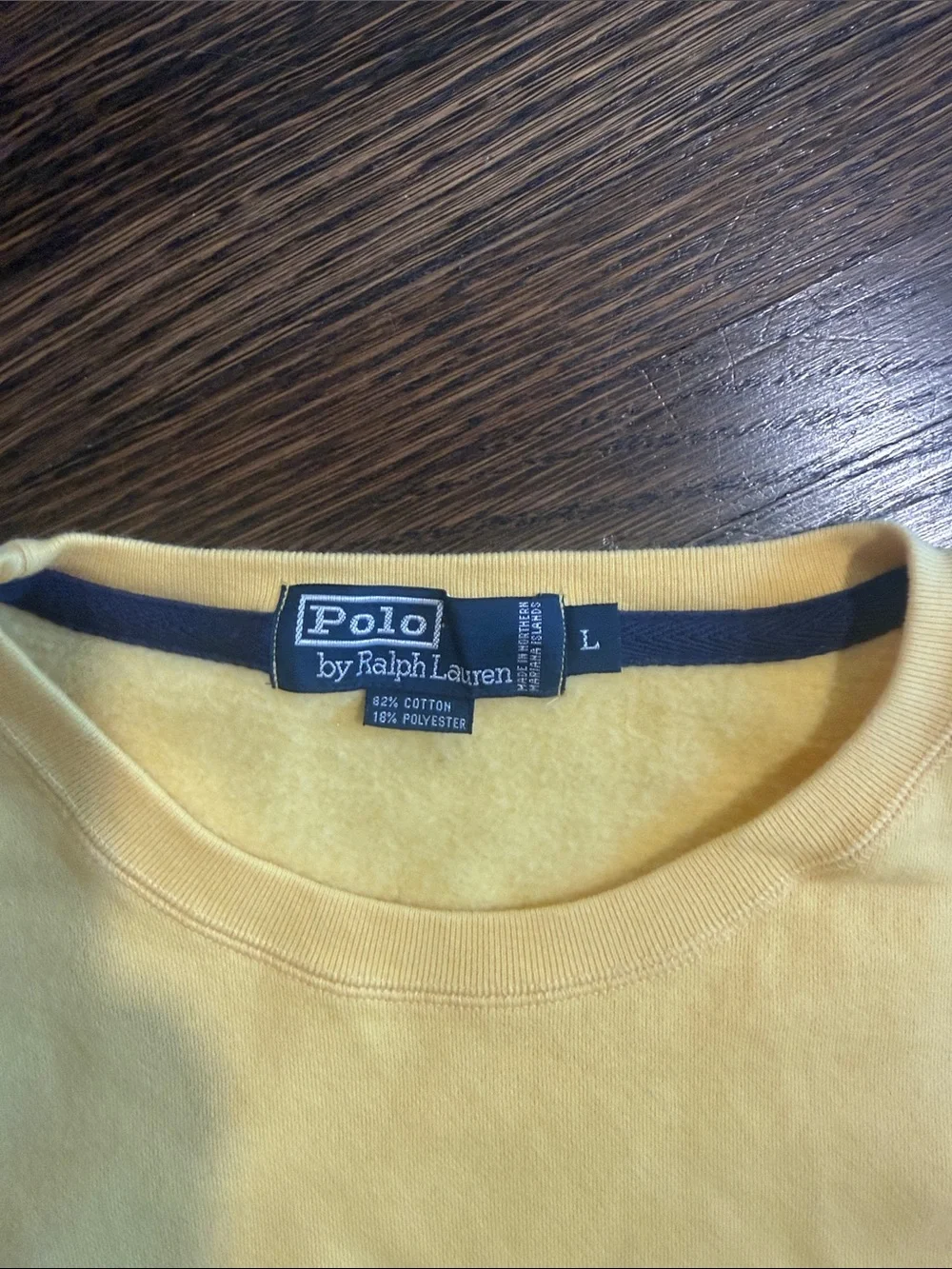 Polo by Ralph Lauren Yellow Crewneck Sweatshirt with Navy Pony